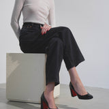 Miss Sab 85 black patent pumps
