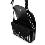 Loubi54 small black strass crossbody bag