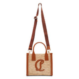 By My Side mini raffia tote bag