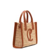 By My Side mini raffia tote bag