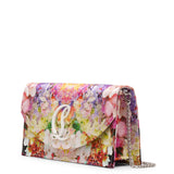 Loubi54 floral satin clutch