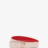 CL Logo 25mm beige leather belt