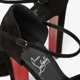 Sandaloo 130 black suede platform sandals