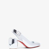 Minny 70 sliver slingbacks