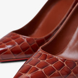 Kate 85 brown calf ali pumps