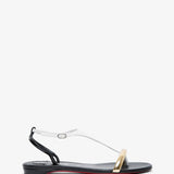 Athinita black flat sandals