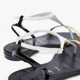 Athinita black flat sandals