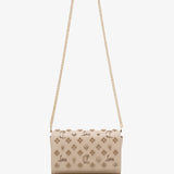 Paloma beige leather clutch