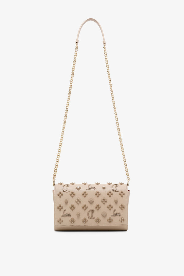 Paloma beige leather clutch