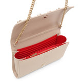 Paloma beige leather clutch