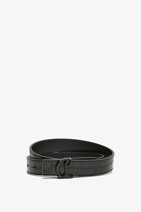 CL 25mm logo calf ali black belt