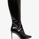 Sporty Kate 85 black patent boots