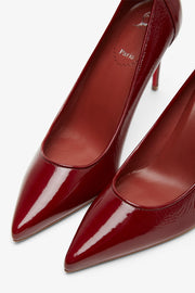 Sporty Kate 85 red soft patent pumps