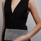 Maykimay silver crystal clutch
