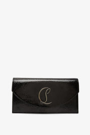 Loubi54 black glitter clutch