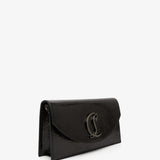 Loubi54 black glitter clutch