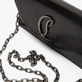 Loubi54 black glitter clutch