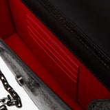 Loubi54 black glitter clutch