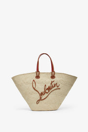 Cabata large raffia basket bag