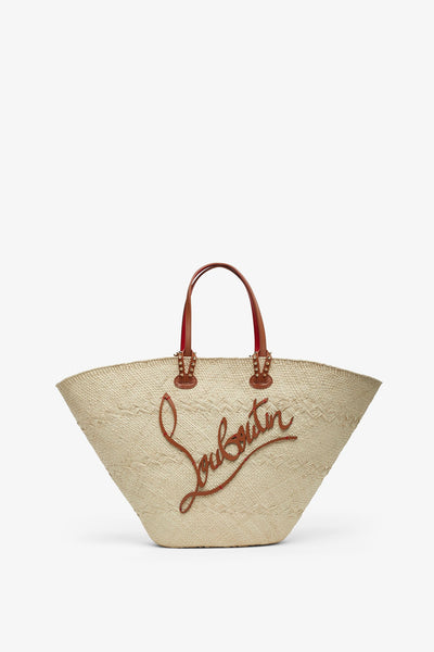 Cabata large raffia basket bag