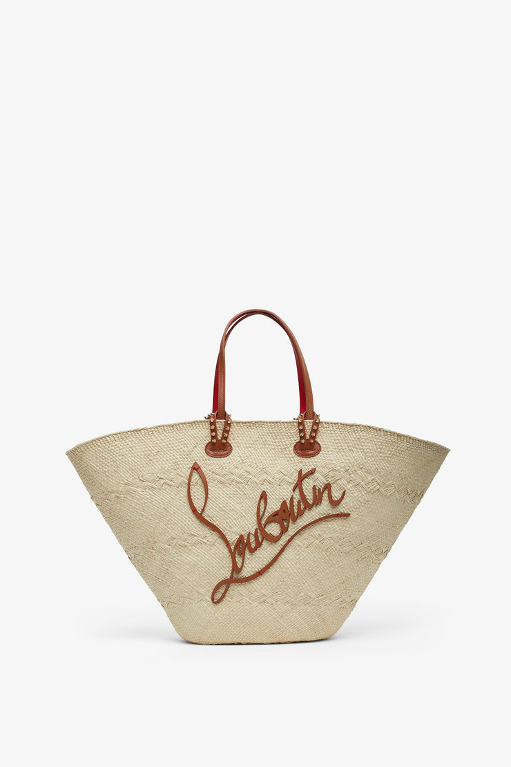 Cabata large raffia basket bag