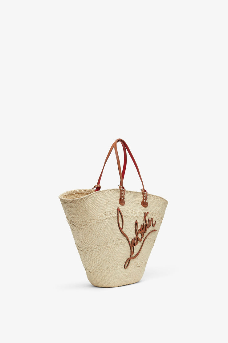 Cabata large raffia basket bag