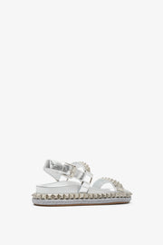 Pyrabizz silver flat sandals