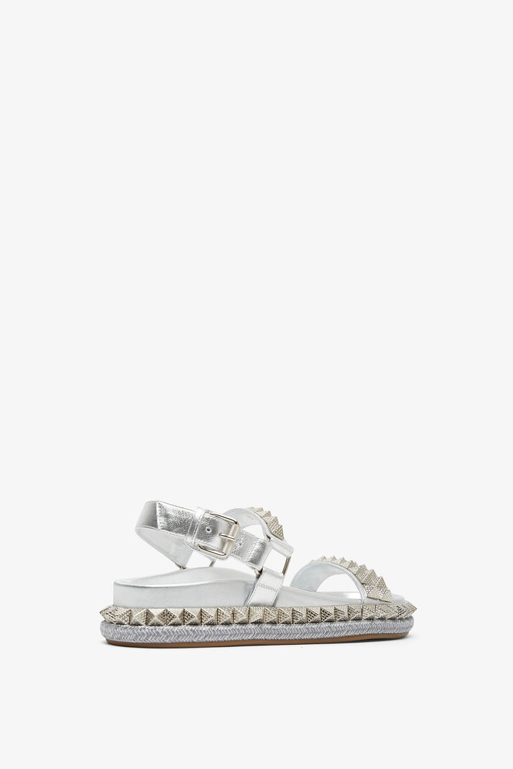 Pyrabizz silver flat sandals