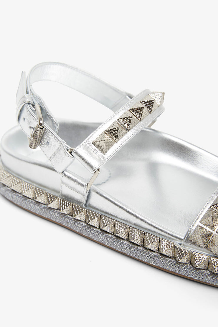 Pyrabizz silver flat sandals