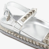 Pyrabizz silver flat sandals