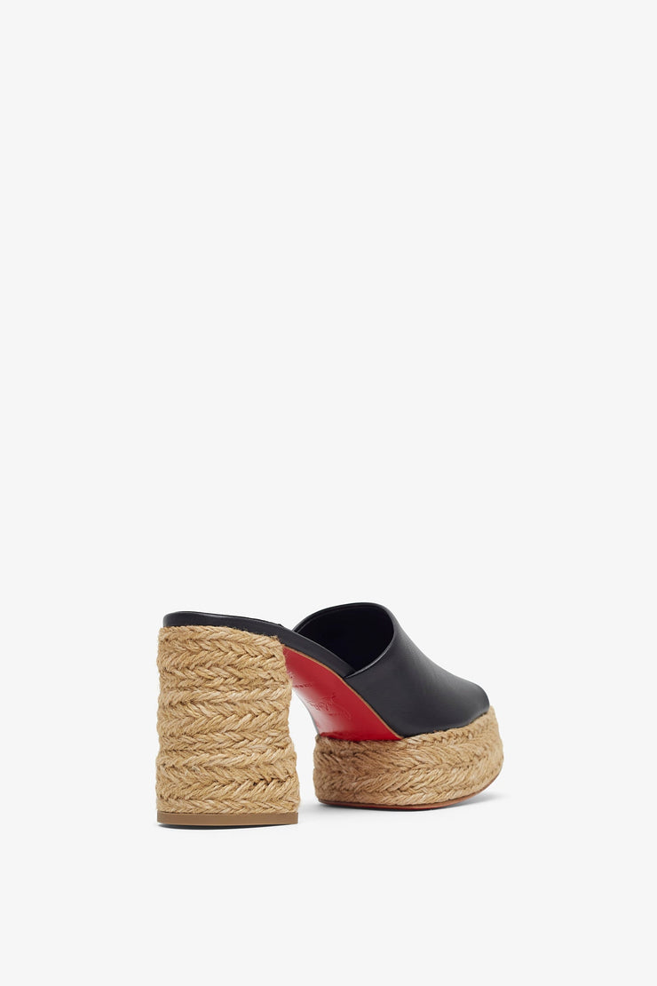 Calakala 85 black leather espadrilles
