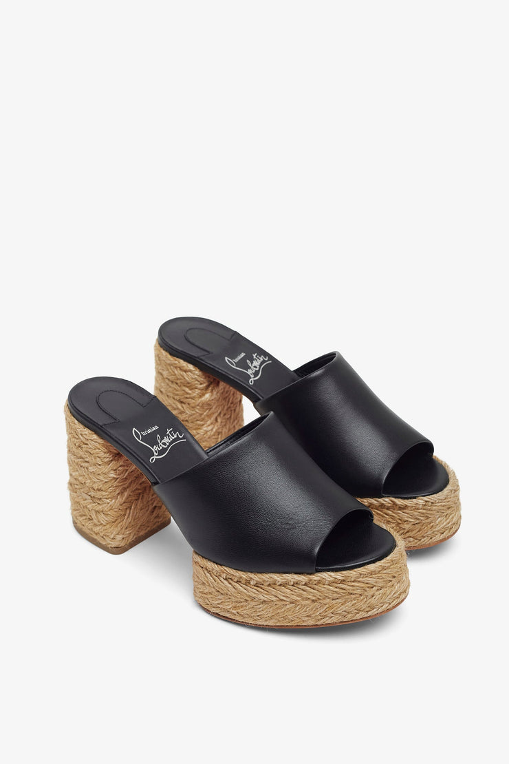Calakala 85 black leather espadrilles