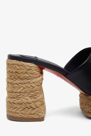 Calakala 85 black leather espadrilles