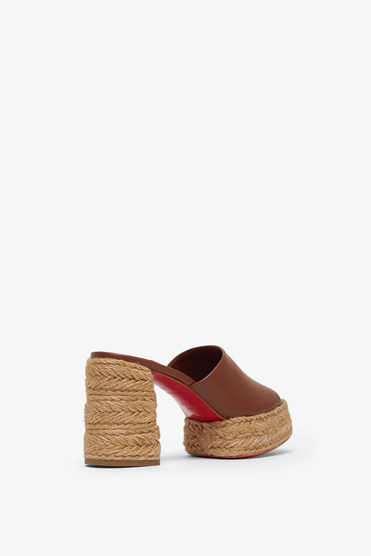 Calakala 85 brown leather espadrilles