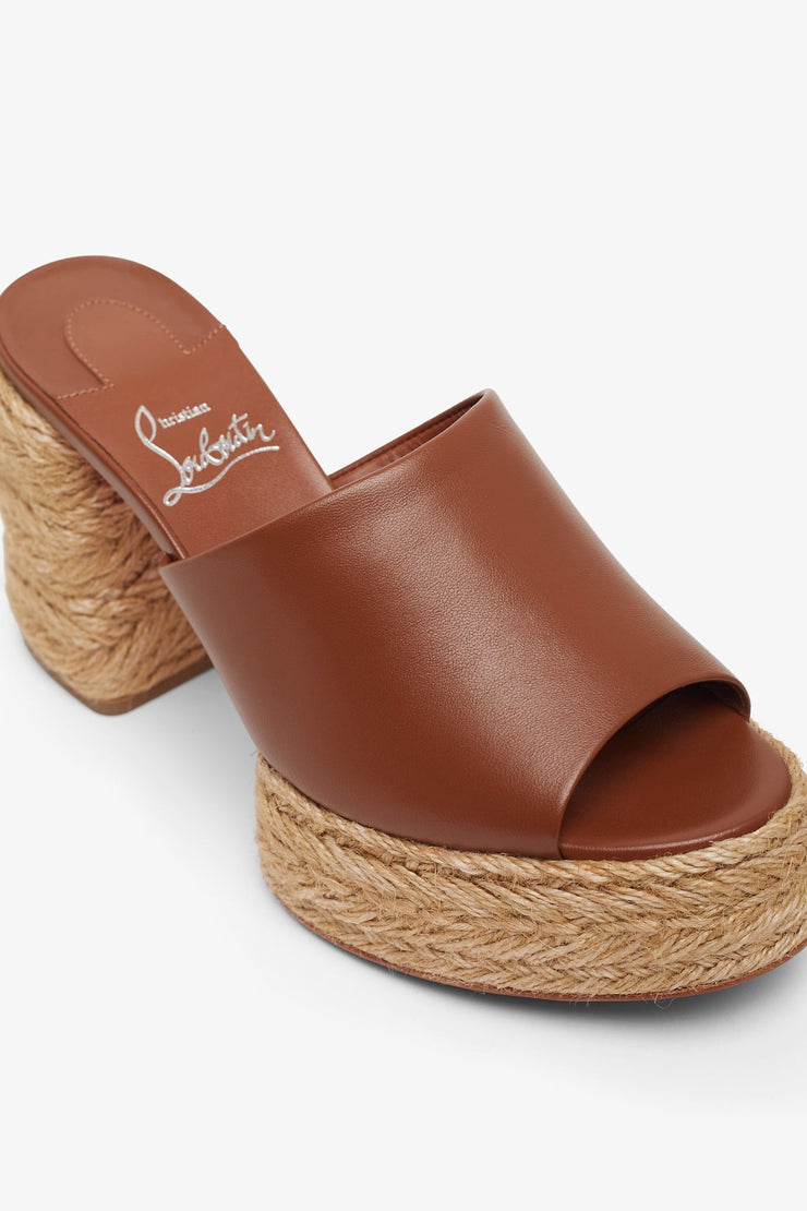 Calakala 85 brown leather espadrilles