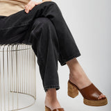 Calakala 85 brown leather espadrilles