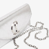Loubi54 silver clutch