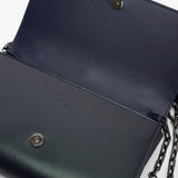 Paloma dark green leather clutch