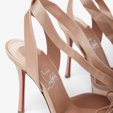 Cassia lace up 100 blush satin pumps