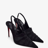 Circus Max 100 black suede slingback pumps