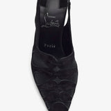 Circus Max 100 black suede slingback pumps