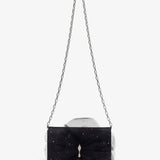 Bettina black bow clutch