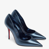 Miss Z 100 Blue Laminated Nappa Pumps