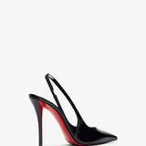 Miss Z 100 black patent slingback pumps