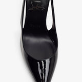 Miss Z 100 black patent slingback pumps