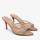 Miss Z 80 Beige Strass Mules