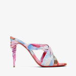 Multicolored sandal on a white background
