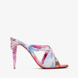 Multicolored sandal on a white background