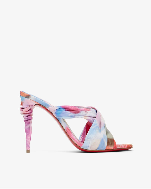 Multicolored sandal on a white background
