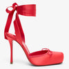 Christian Louboutin Cassia lace up 100 satin pumps